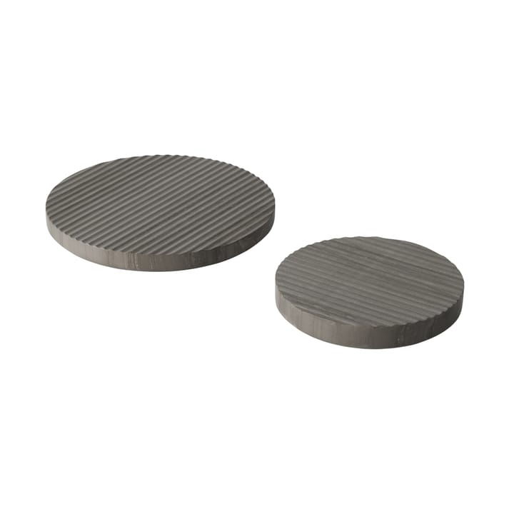 Groove grytunderlägg marmor, grå liten Muuto