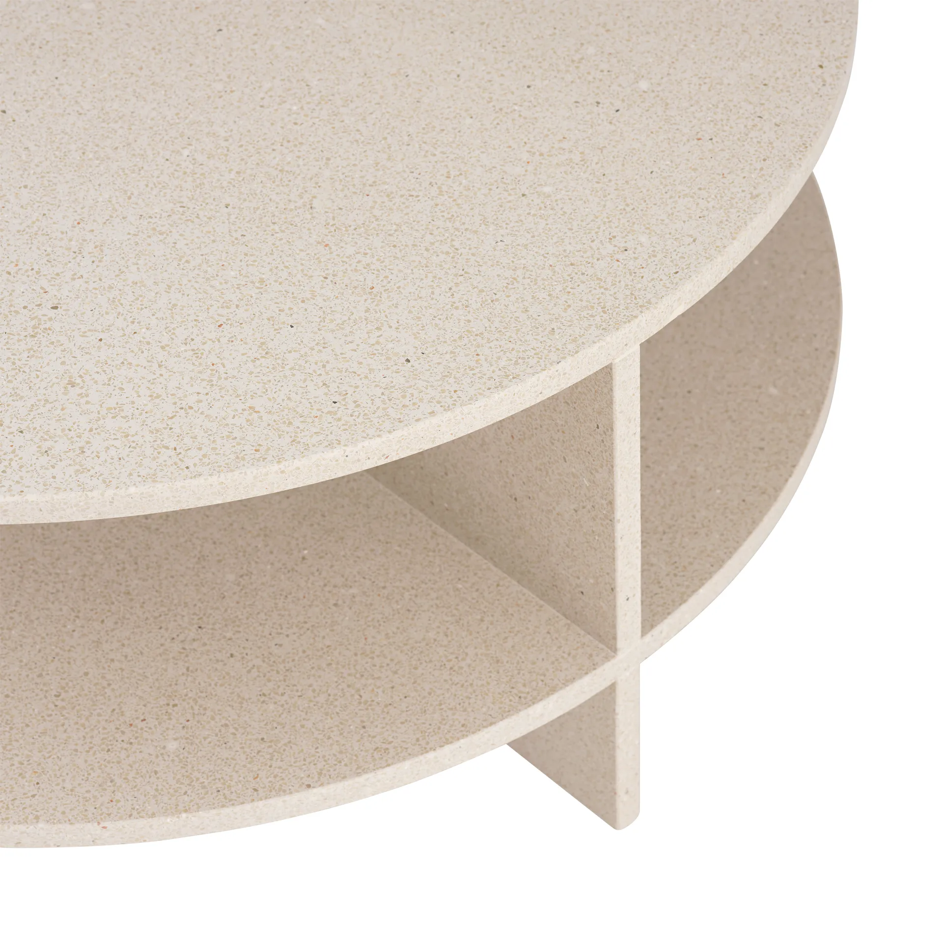 Halves soffbord, Light taupe-terrazzo, Ø85 cm Muuto