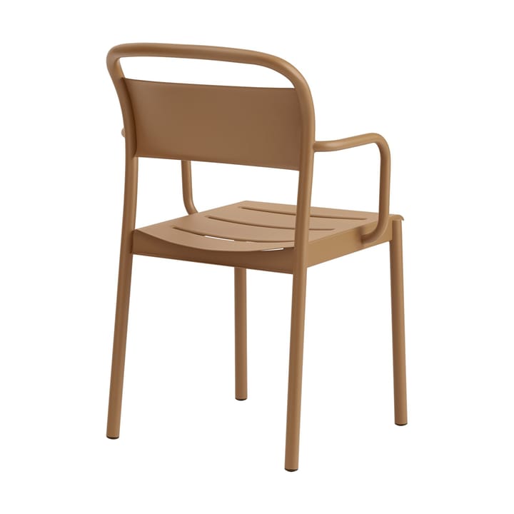 Linear steel armchair karmstol, Burnt orange Muuto