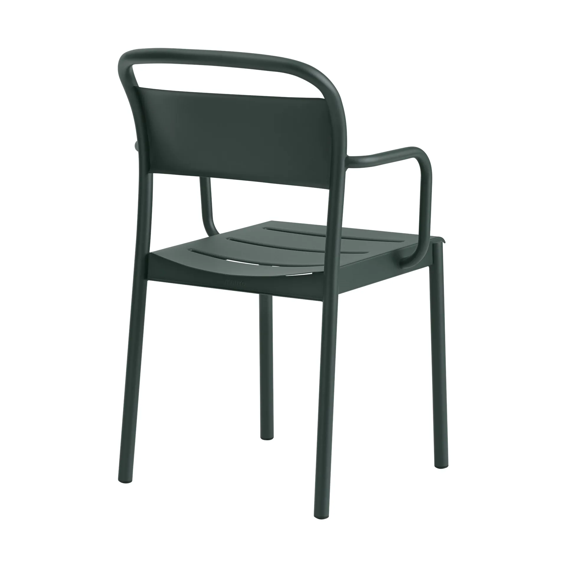 Linear steel armchair karmstol, Dark green Muuto
