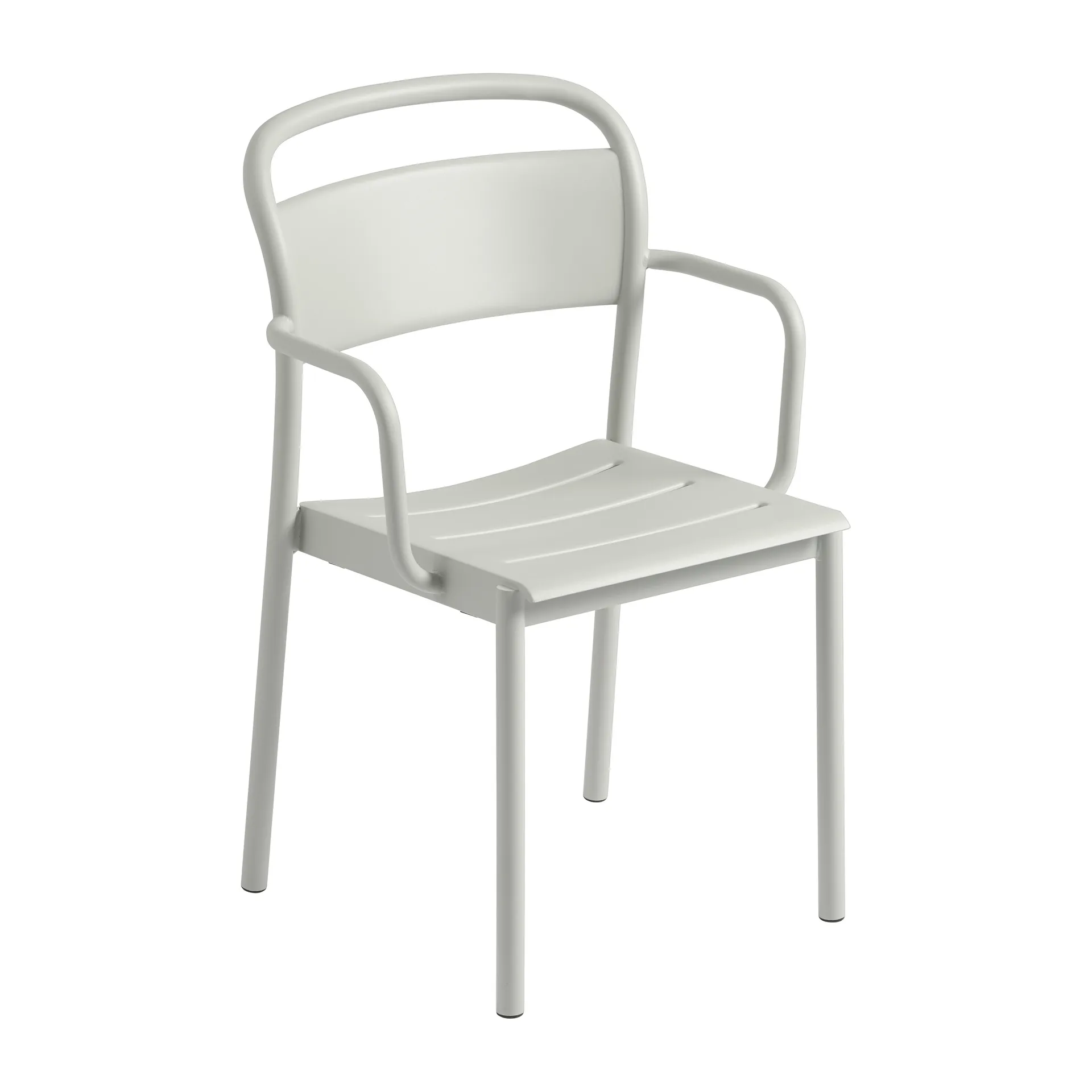 Linear steel armchair karmstol, Grey (RAL 7044) Muuto