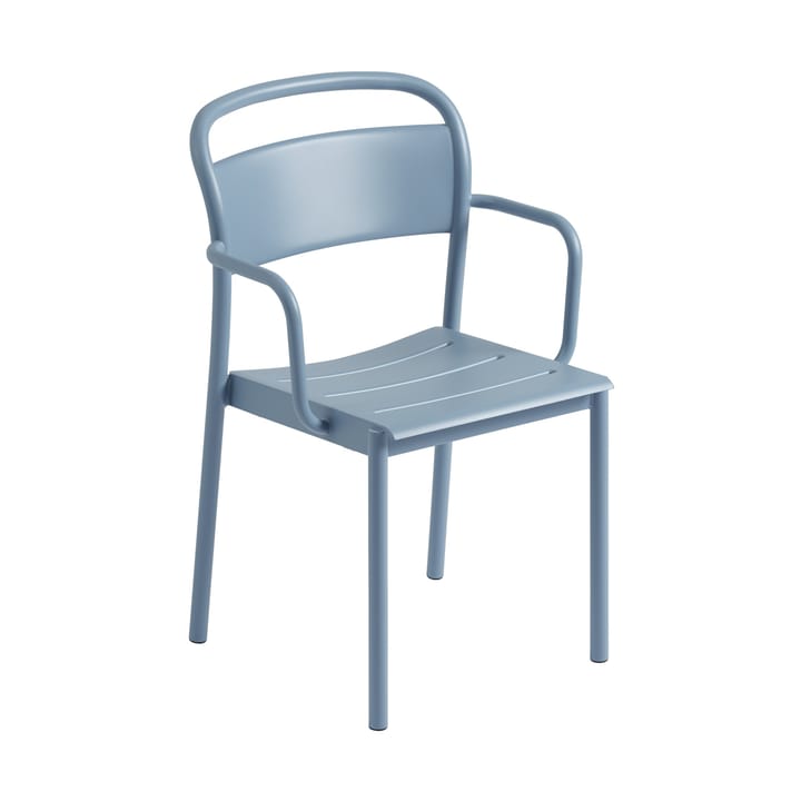 Linear steel armchair karmstol - Pale blue - Muuto