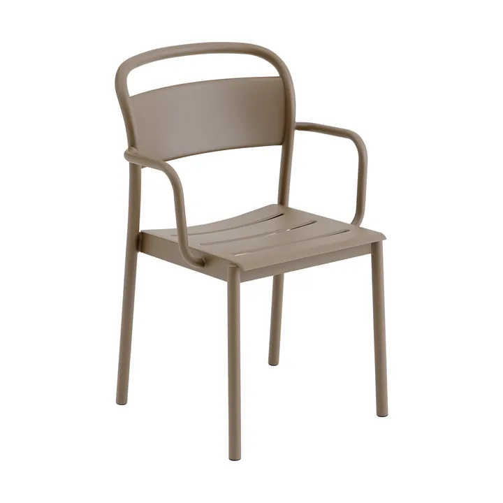 Linear steel armchair karmstol - Taupe - Muuto