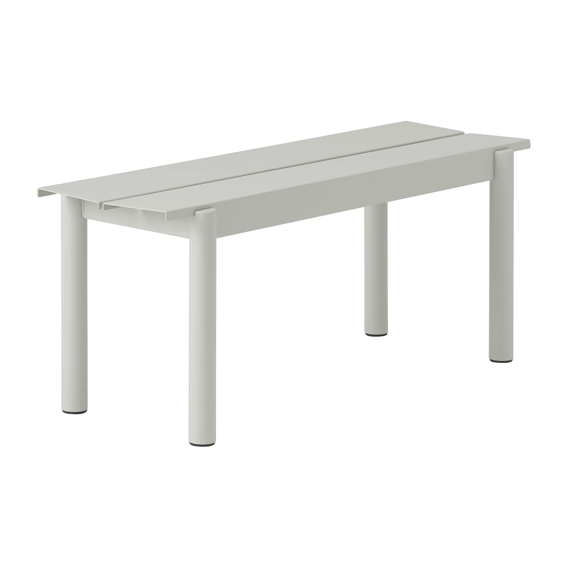 Linear steel bench bänk 110x34 cm, Grey (RAL 7044) Muuto
