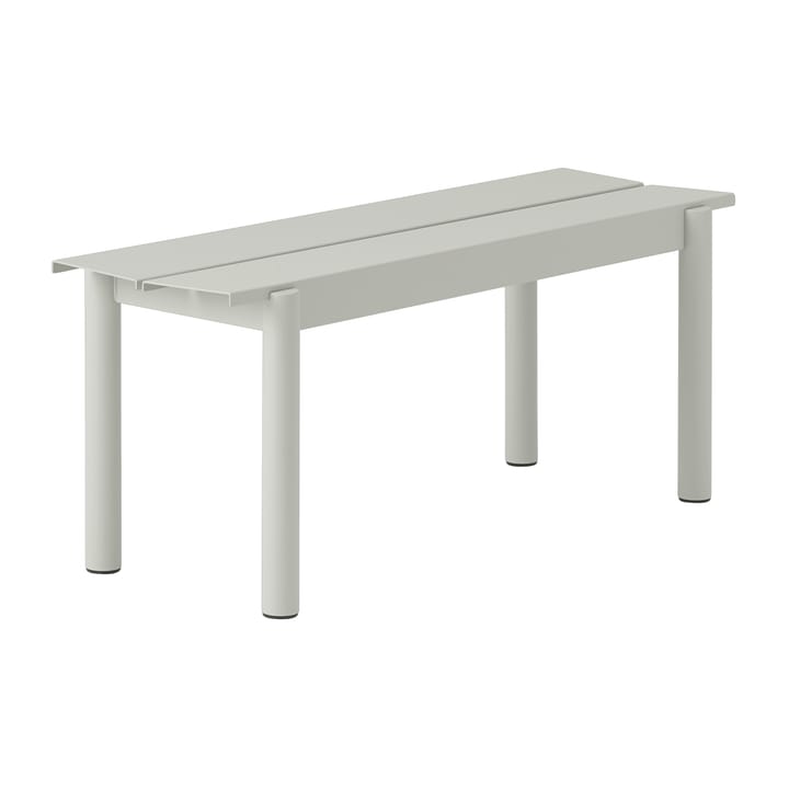 Linear steel bench bänk 110x34 cm - Grey (RAL 7044) - Muuto