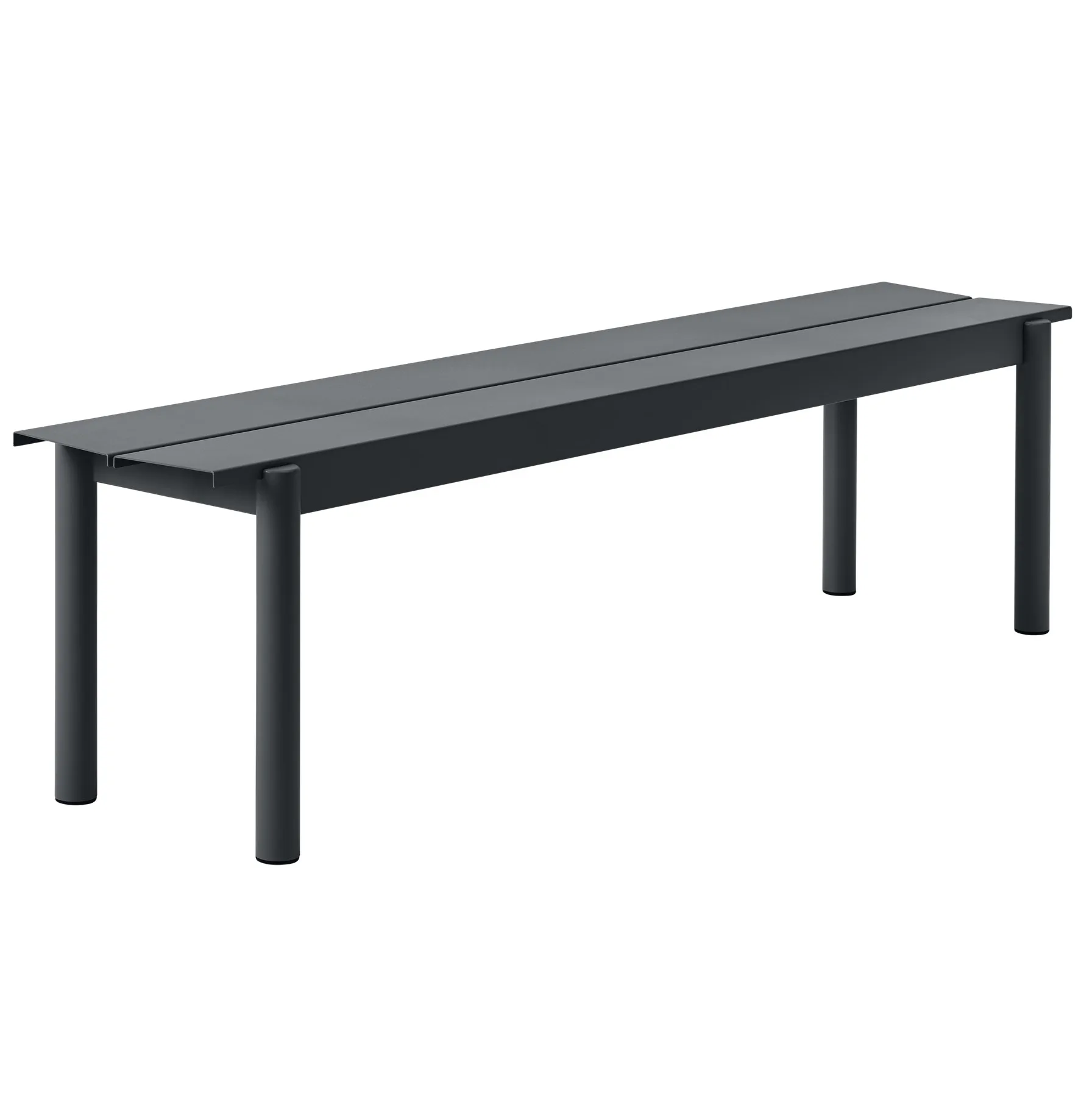 Linear steel bench bänk 170x34 cm, Black Muuto