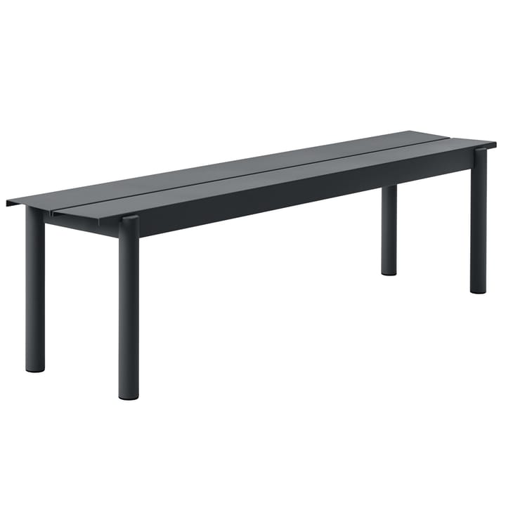 Linear steel bench bänk 170x34 cm - Black - Muuto