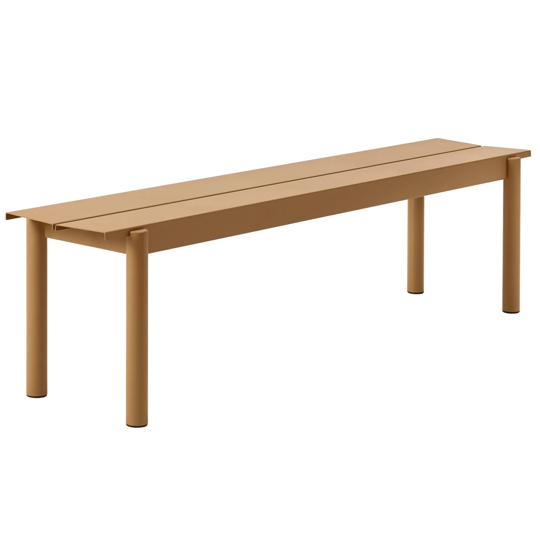 Linear steel bench bänk 170x34 cm, Burnt orange Muuto