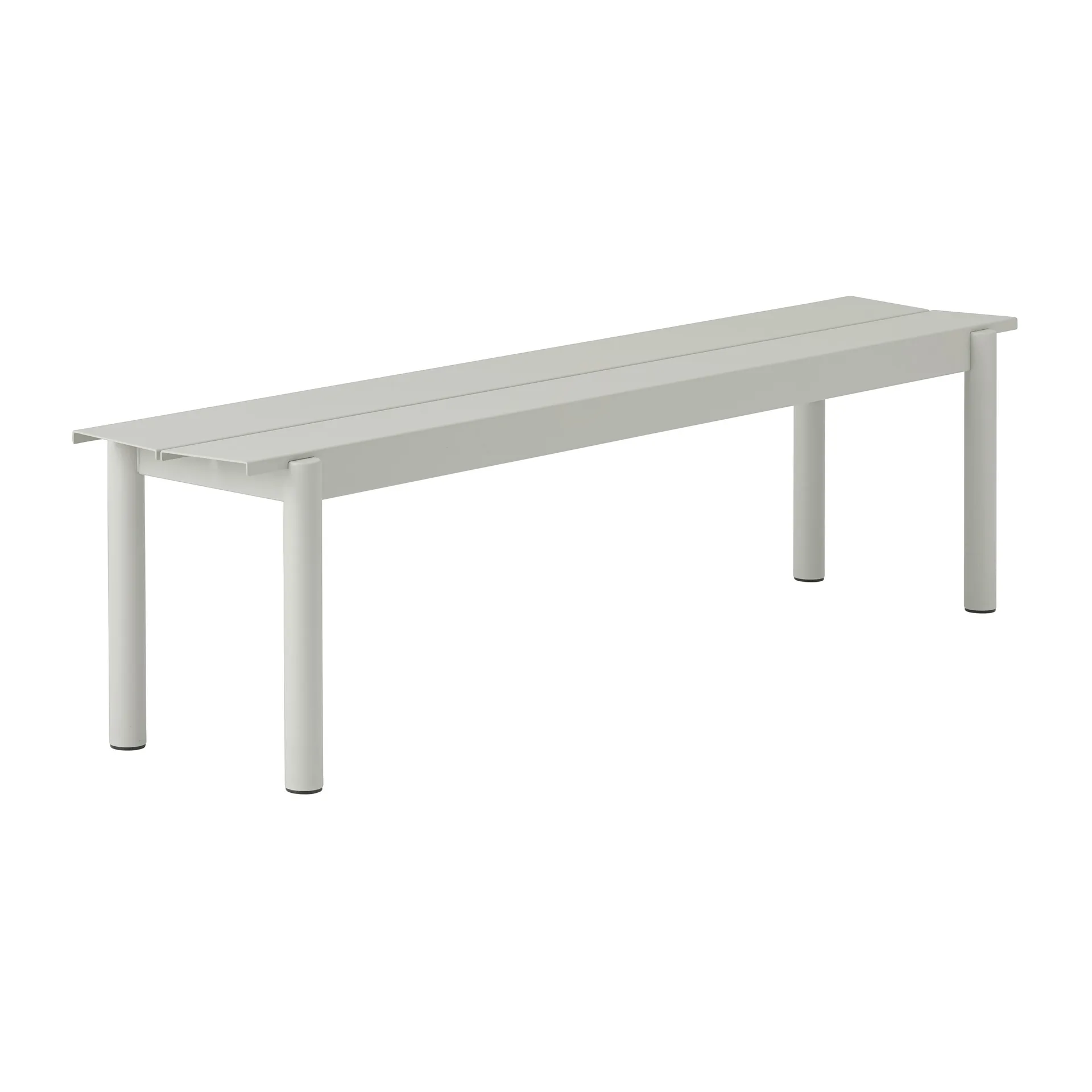 Linear steel bench bänk 170x34 cm, Grey (RAL 7044) Muuto
