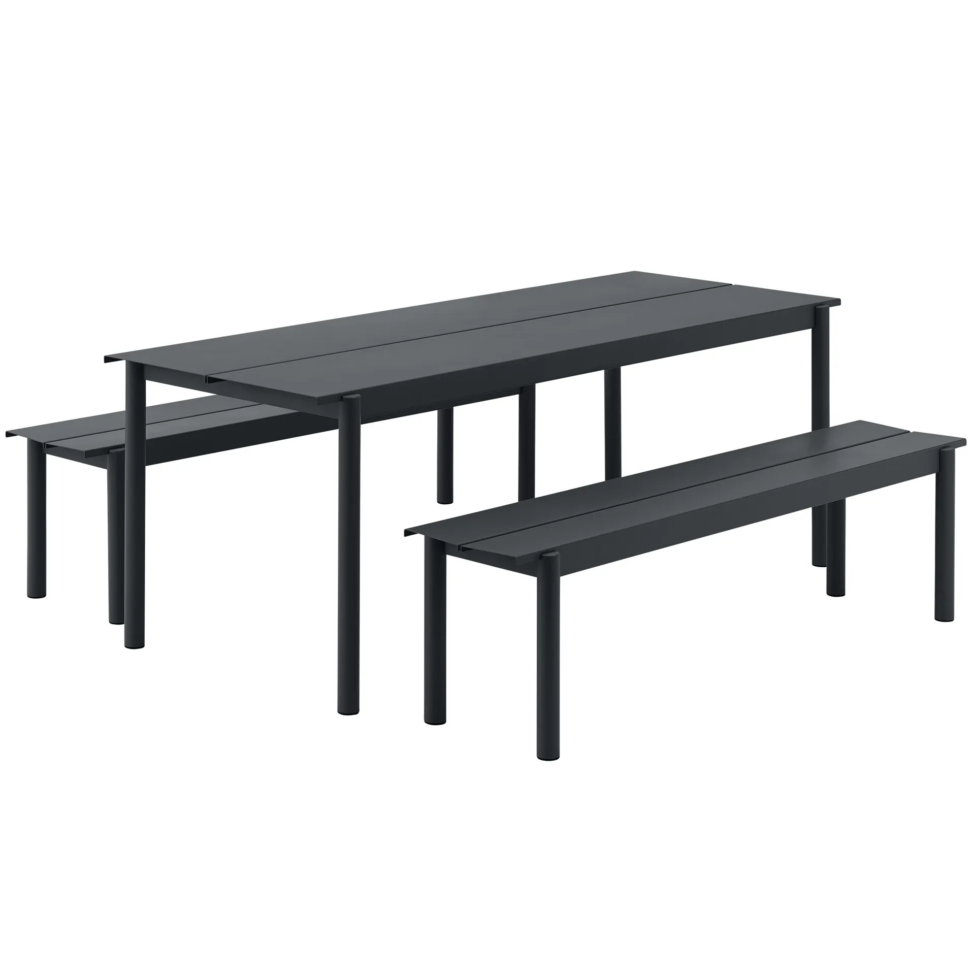 Linear Steel bord 200x75 cm, Black Muuto