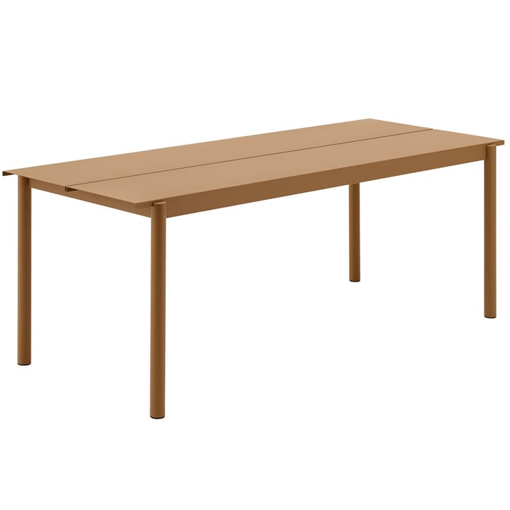 Linear Steel bord 200x75 cm - Burnt orange - Muuto