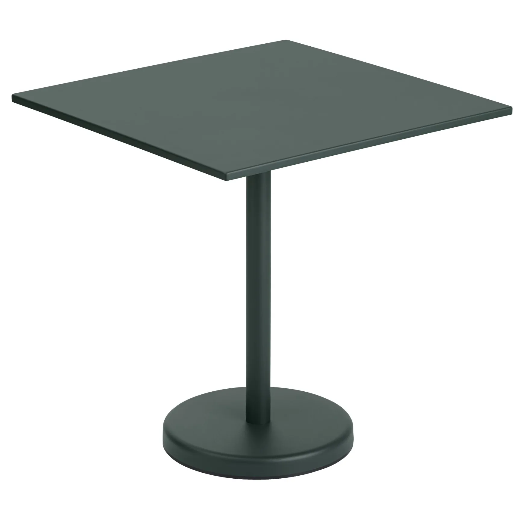 Linear Steel bord 70x70 cm, Dark green Muuto