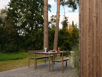 Linear Steel bord - Taupe, 220x90 cm - Muuto