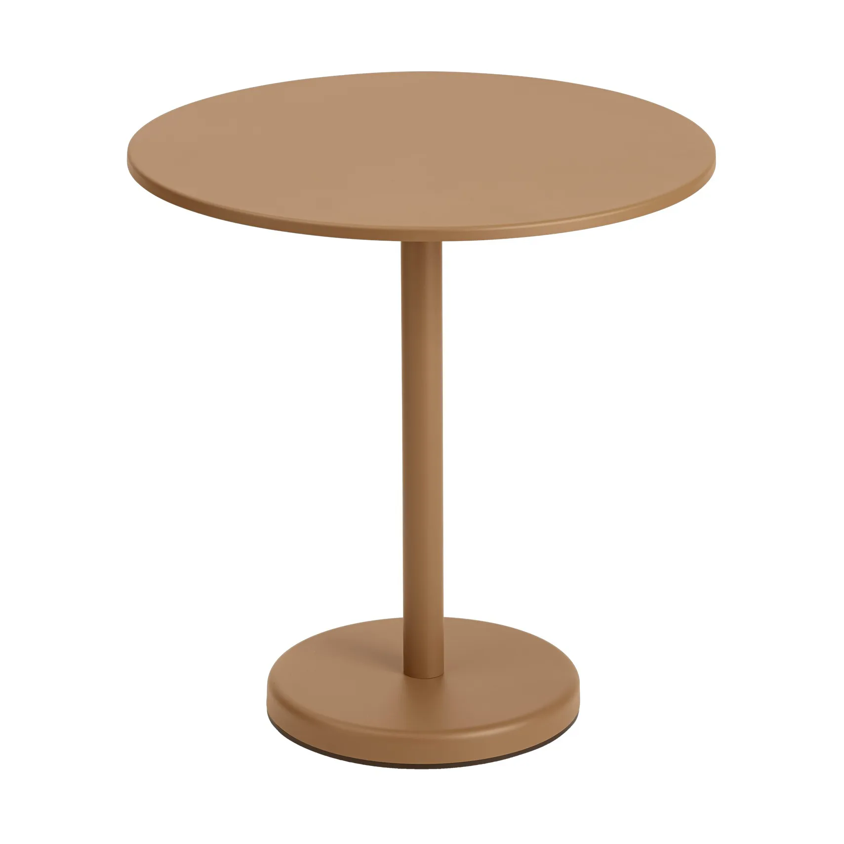 Linear steel café table V2 bord Ø70 cm Burnt orange,  Muuto