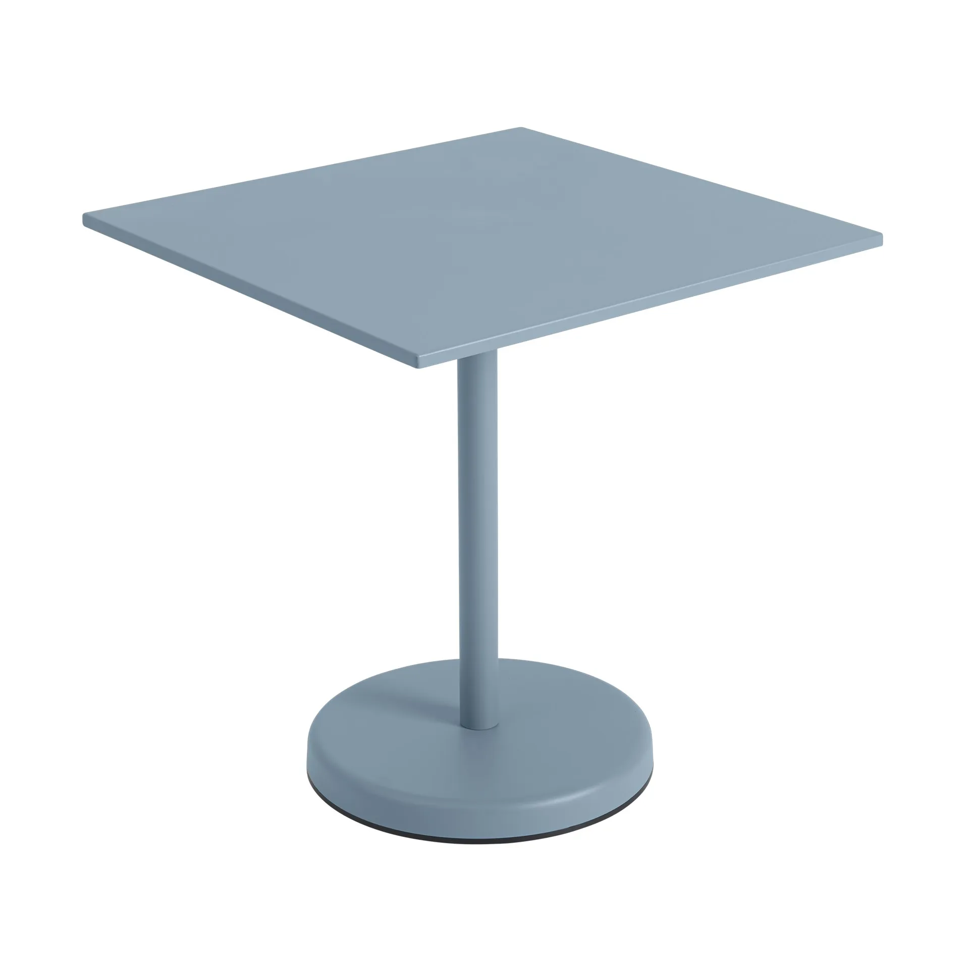 Linear steel café table V2 bord 70x70 cm Pale blue Muuto