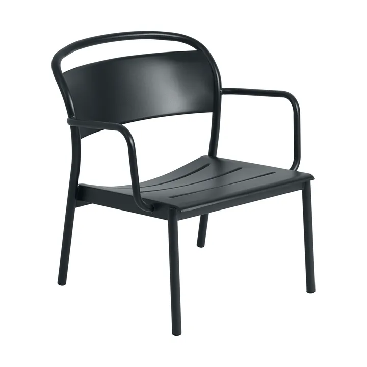 Linear Steel loungefåtölj - Anthracite black - Muuto