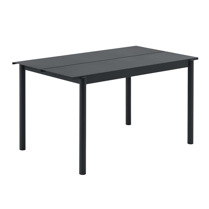 Linear steel table bord 140x75 cm - Black - Muuto