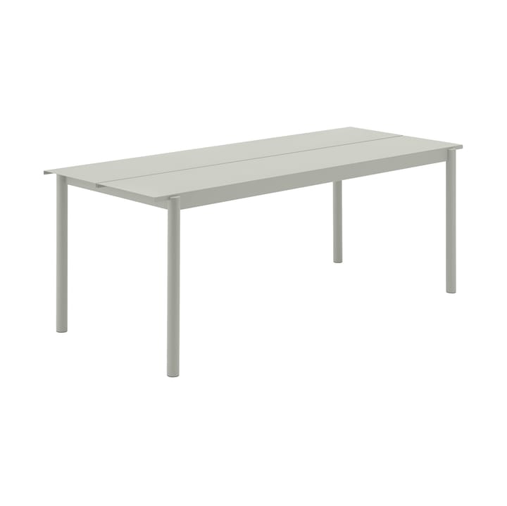 Linear steel table bord 200x75 cm - Grey - Muuto