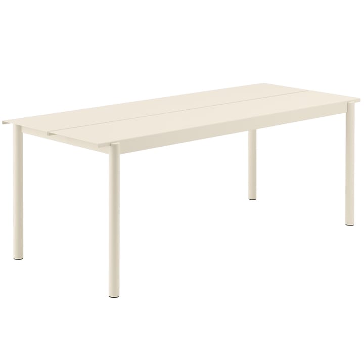 Linear steel table bord 200x75 cm - White - Muuto
