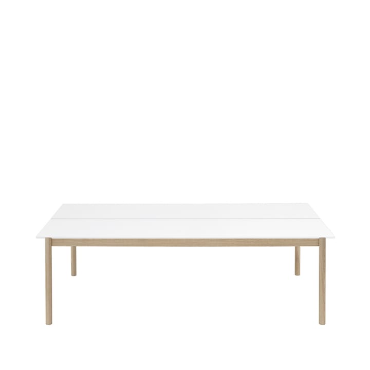 Linear System bord - White laminate-White ABS-Oak - Muuto
