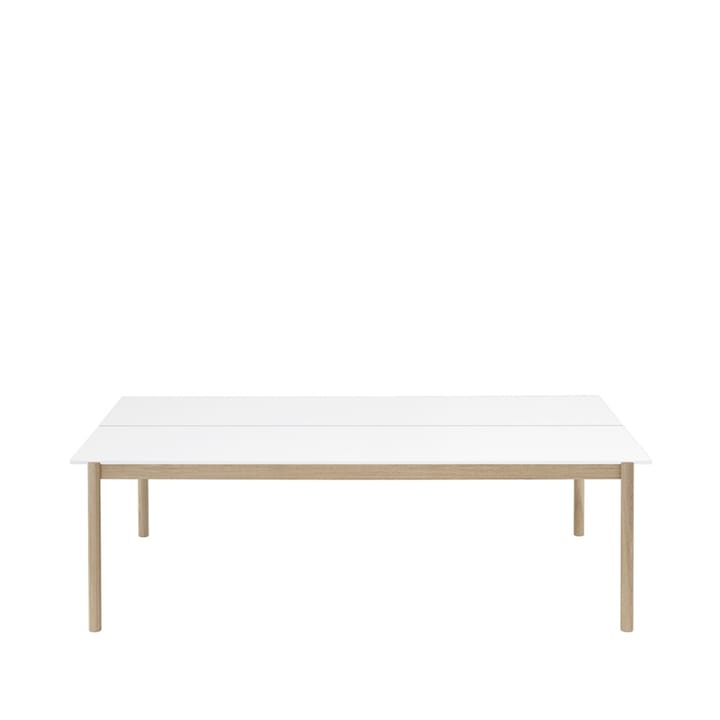 Linear System bord - White laminate-White ABS-Oak - Muuto