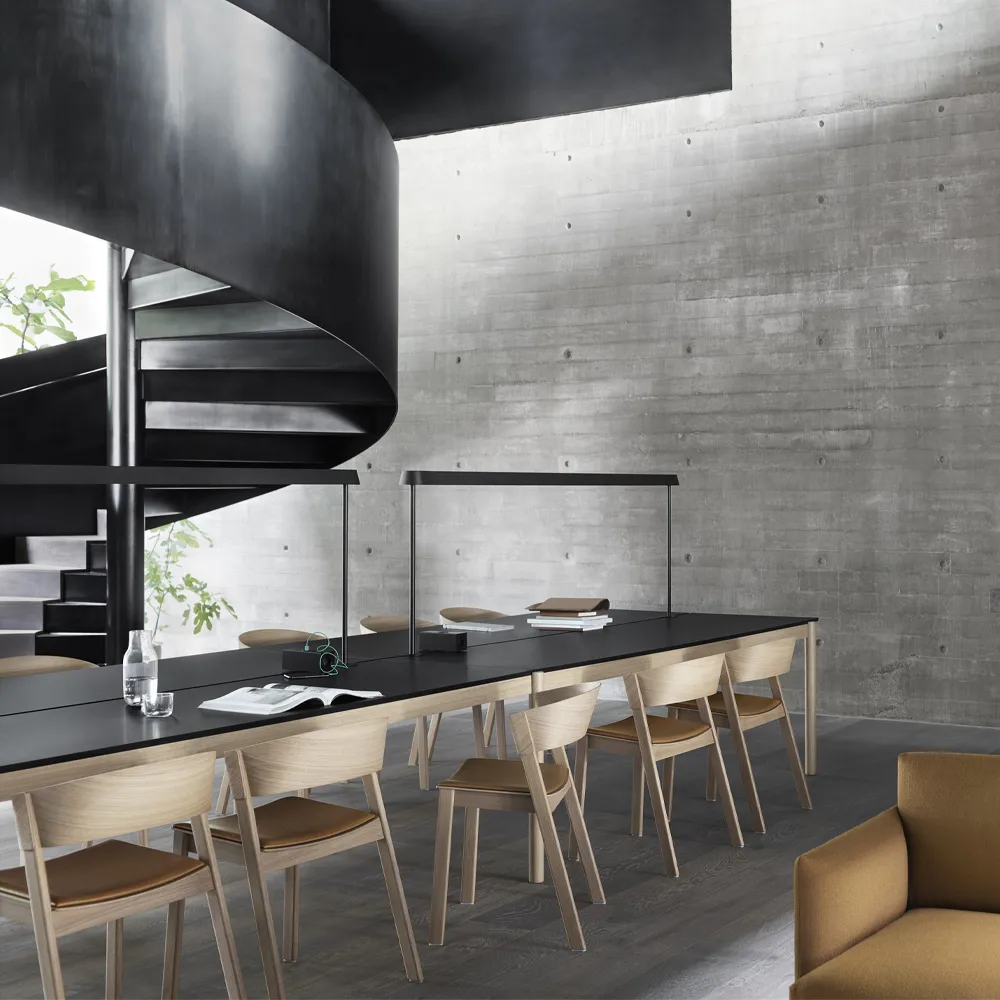 Linear System End Module bord, Oak veener-Oak 240x142 cm Muuto