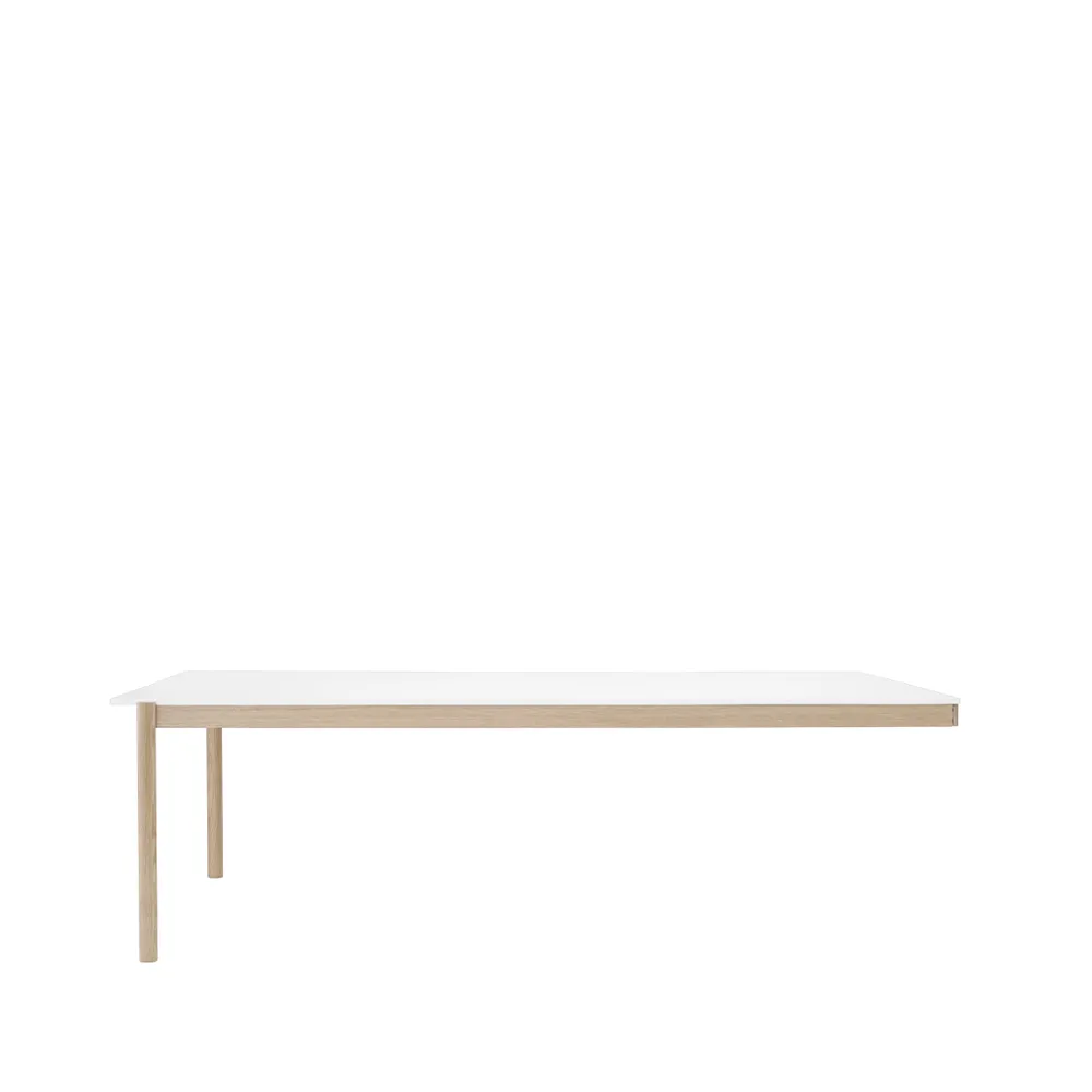 Linear System End Module bord, White laminate-Oak 240x142 cm Muuto