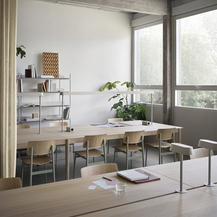 Linear System Middle Module bord - White laminate-ABS-Oak - Muuto