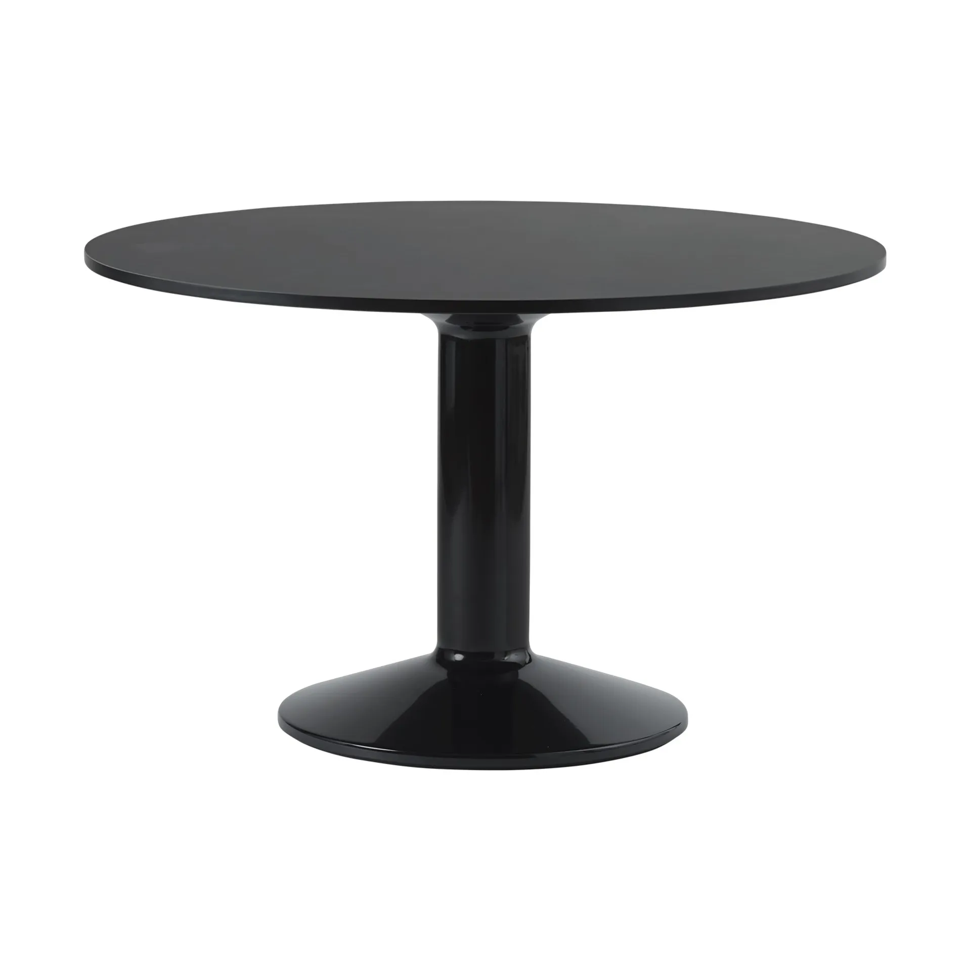 Midst pelarbord Ø120 cm, Black Linoleum-Black Muuto
