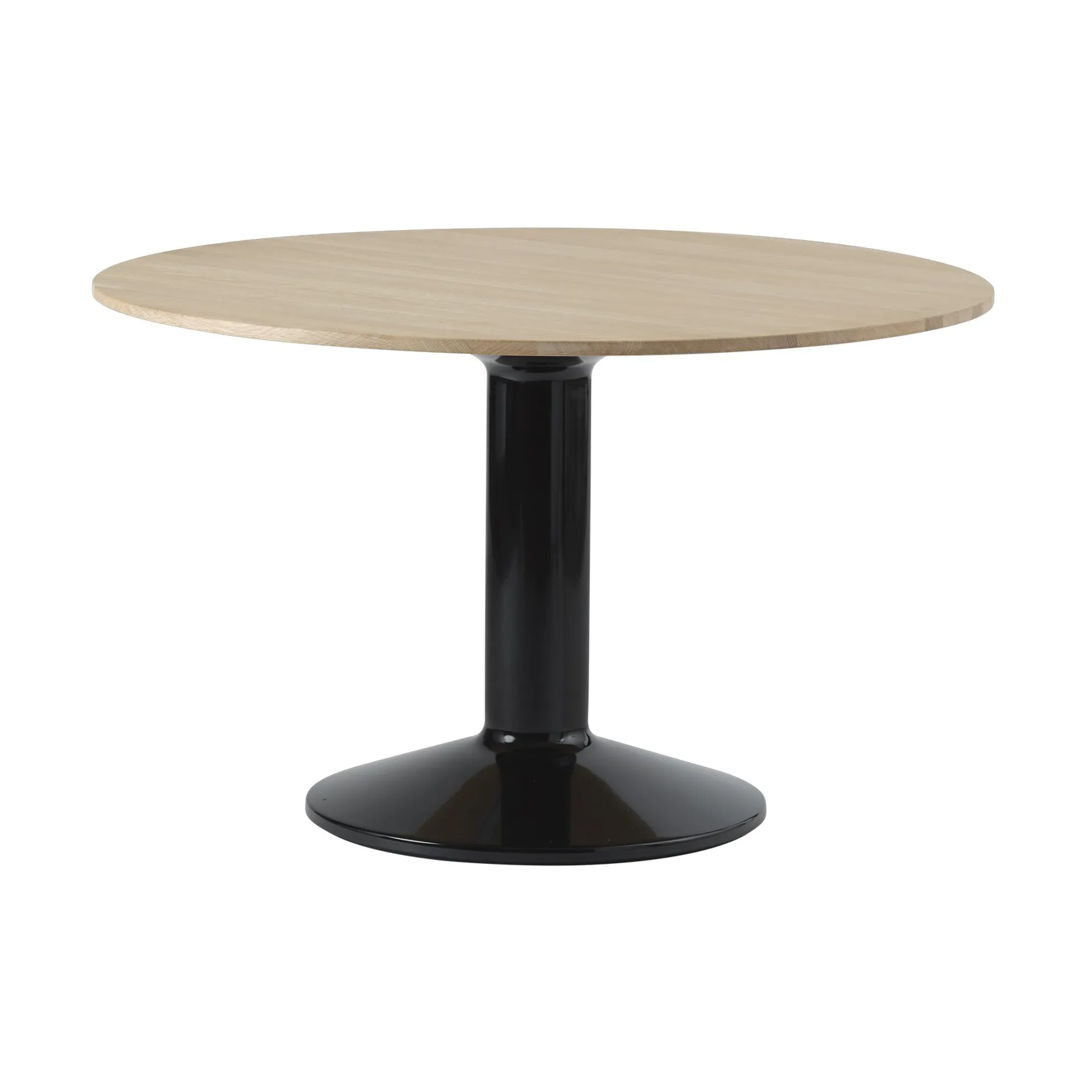 Midst pelarbord Ø120 cm, Oiled Oak-Black Muuto