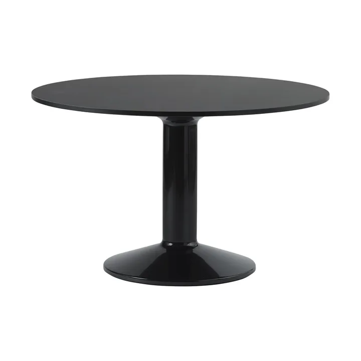 Midst pelarbord - Black linoleum-black, Ø120 cm - Muuto