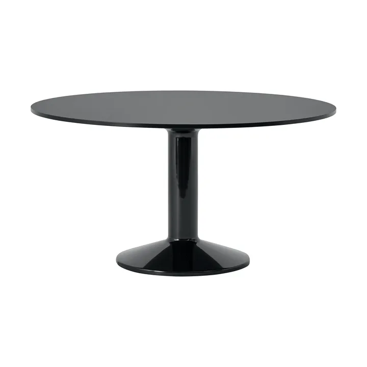 Midst pelarbord - Black linoleum-black, Ø140 cm - Muuto