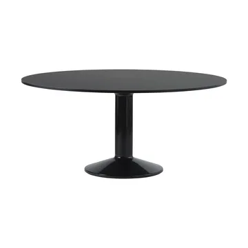 Midst pelarbord - Black linoleum-black, Ø160 cm - Muuto