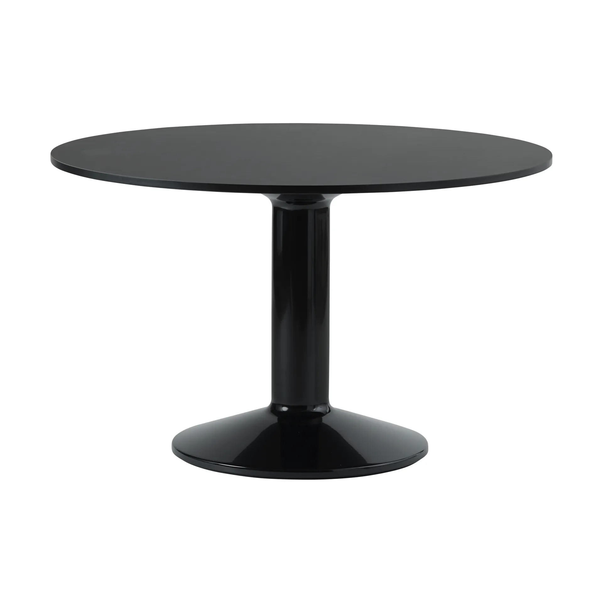 Midst pelarbord, Black nanolaminate-black, Ø120 cm Muuto