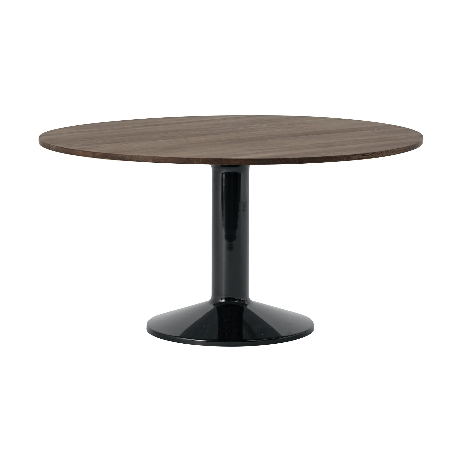 Midst pelarbord, Dark oiled oak-black, Ø140 cm Muuto