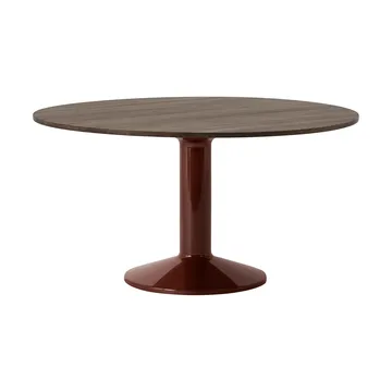 Midst pelarbord - Dark oiled oak-dark red, Ø140 cm - Muuto
