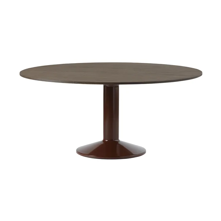 Midst pelarbord - Dark oiled oak-dark red, Ø160 cm - Muuto