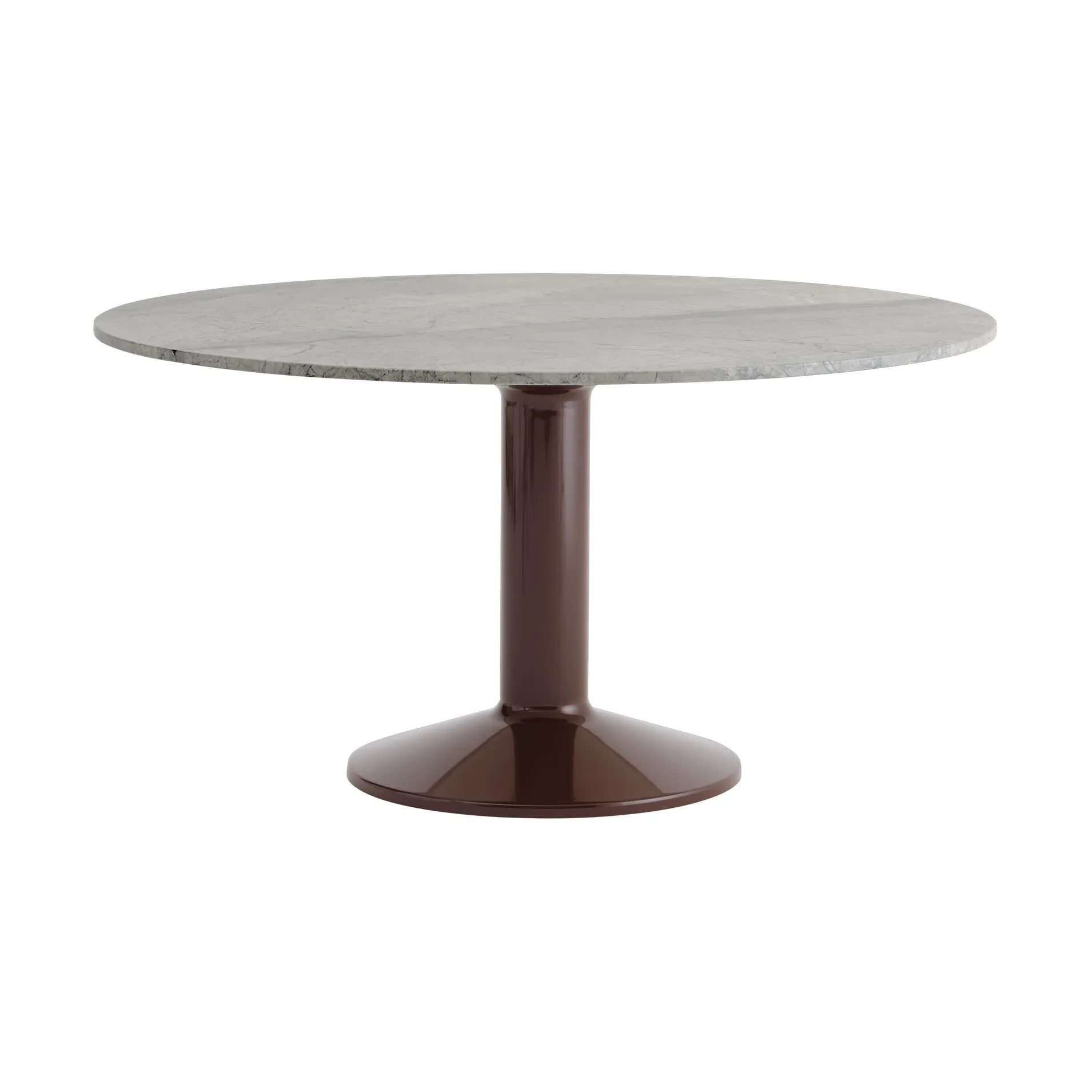Midst pelarbord, Grey marble-dark red, Ø140 cm Muuto