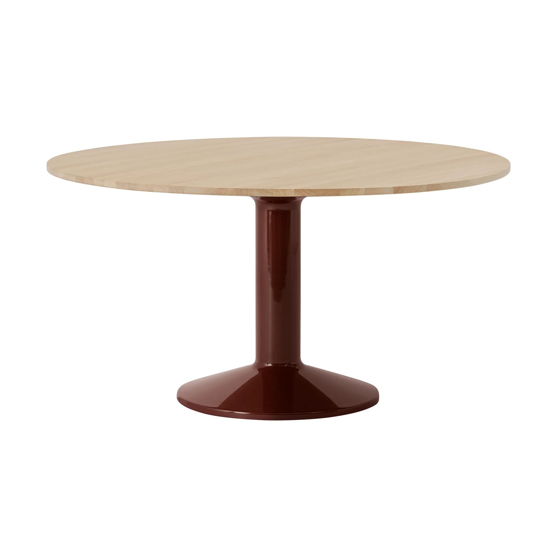 Midst pelarbord, Oiled oak-dark red, Ø140 cm Muuto