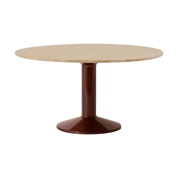 Midst pelarbord - Oiled oak-dark red, Ø140 cm - Muuto