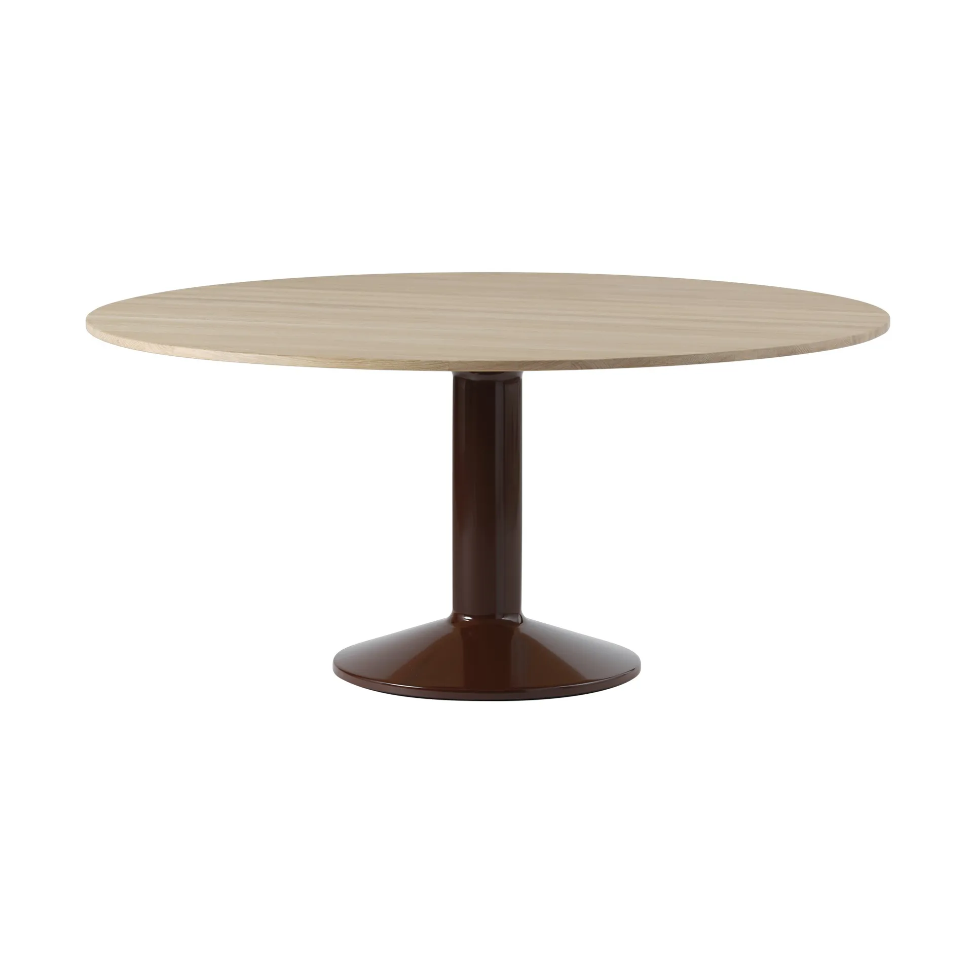 Midst pelarbord, Oiled oak-dark red, Ø160 cm Muuto