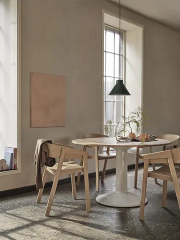 Midst pelarbord - Oiled oak-grey, Ø120 cm - Muuto