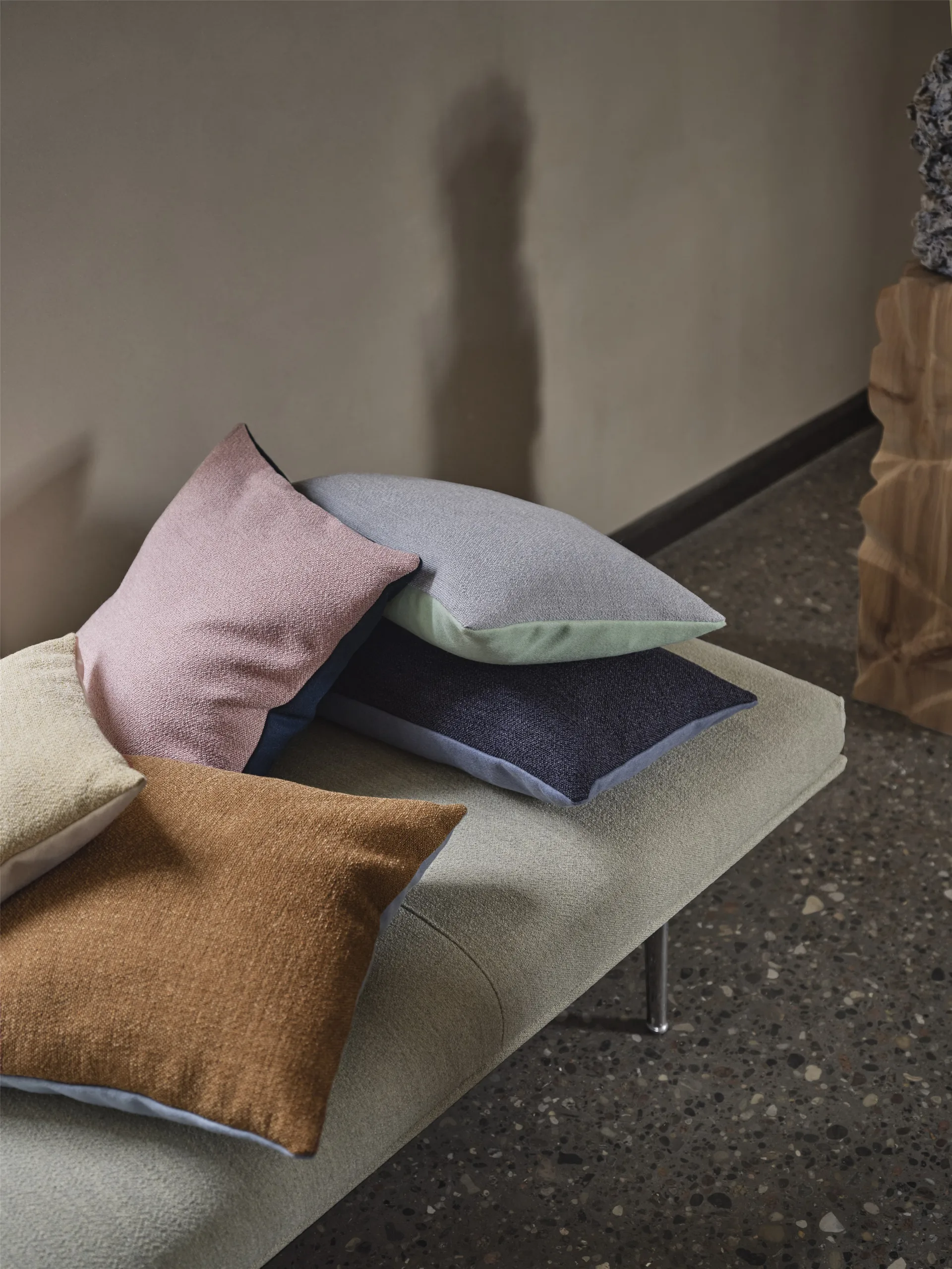 Mingle kudde 45x45 cm, Light Yellow Muuto