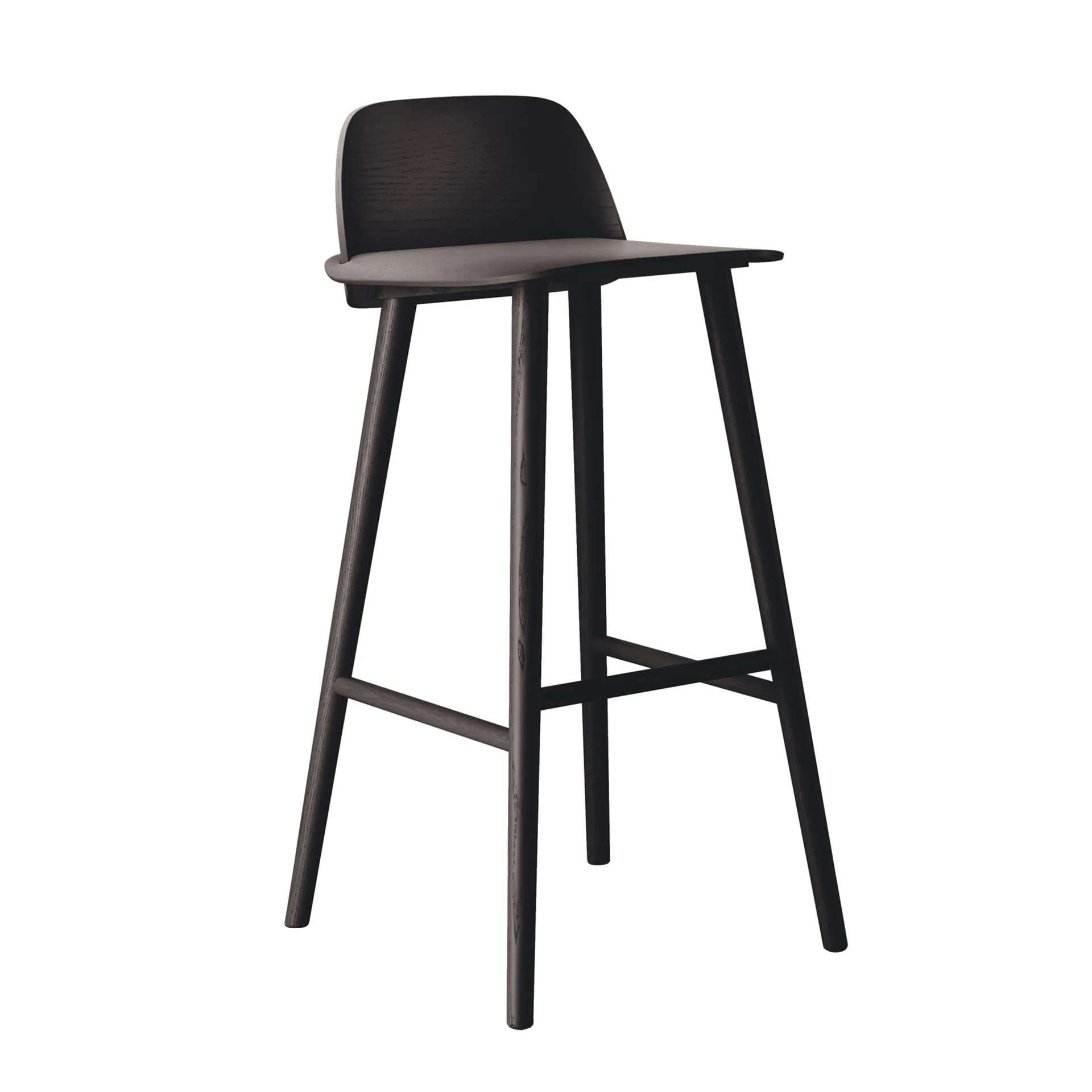 Nerd barstol 75 cm, Black Muuto