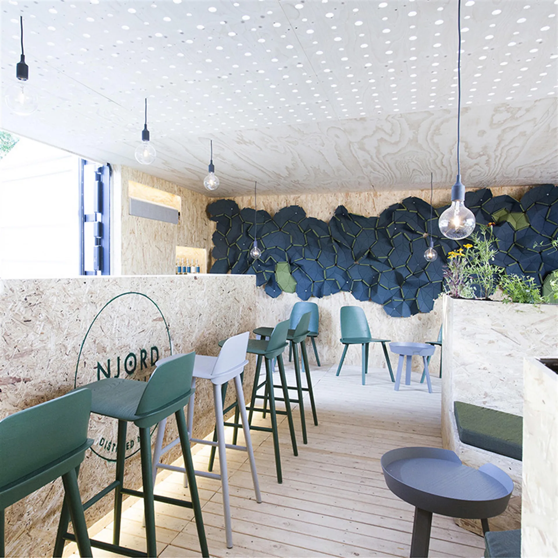 Nerd barstol 75 cm, Green Muuto