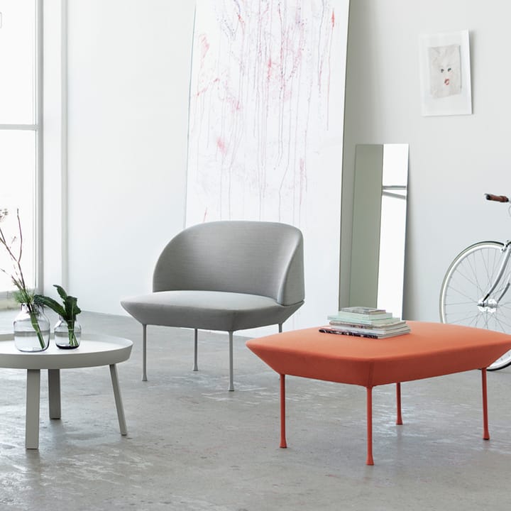 Oslo pouf, Steelcut 550-Tangerine Muuto