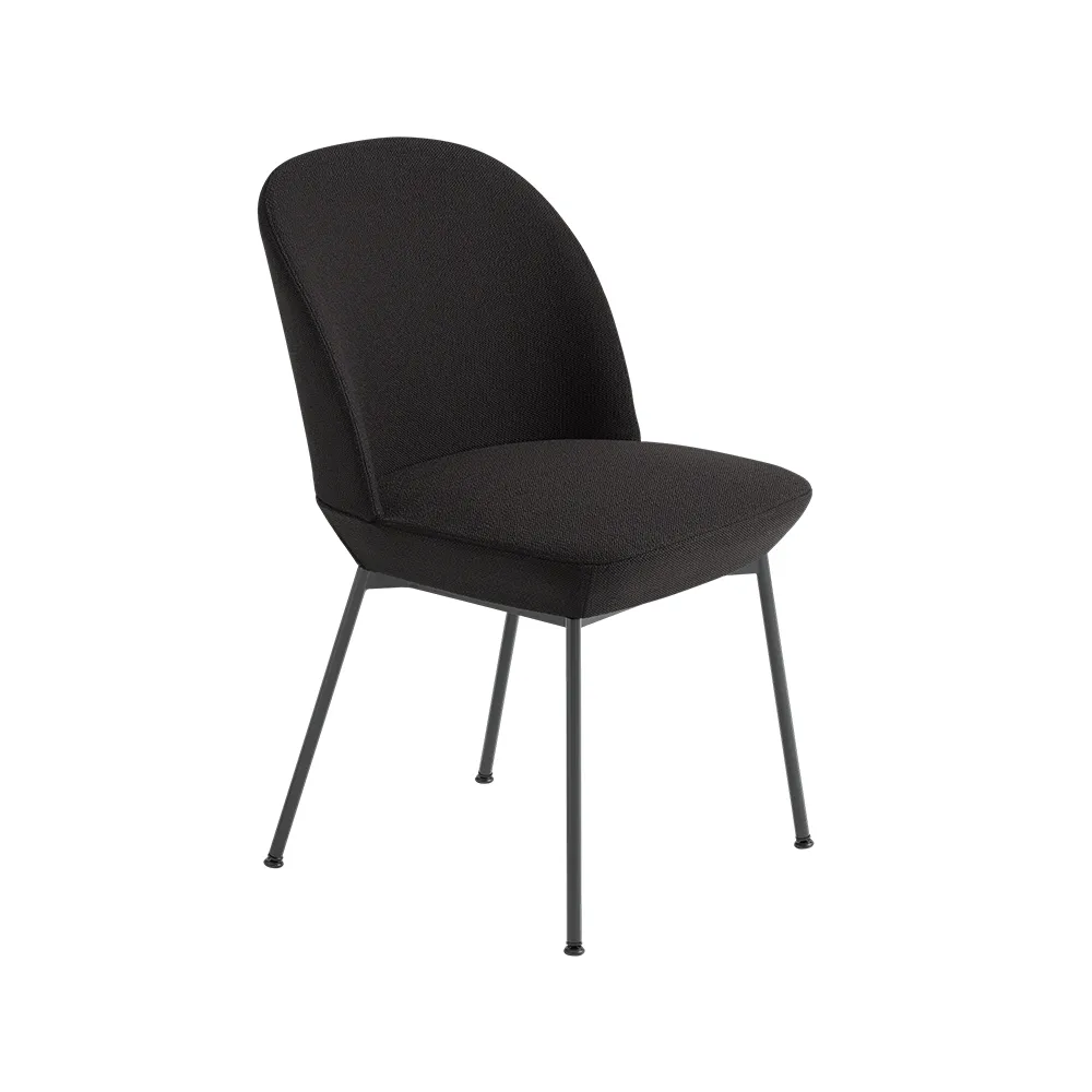 Oslo sidostol tygklädd, Ocean 3-Anthracite black Muuto