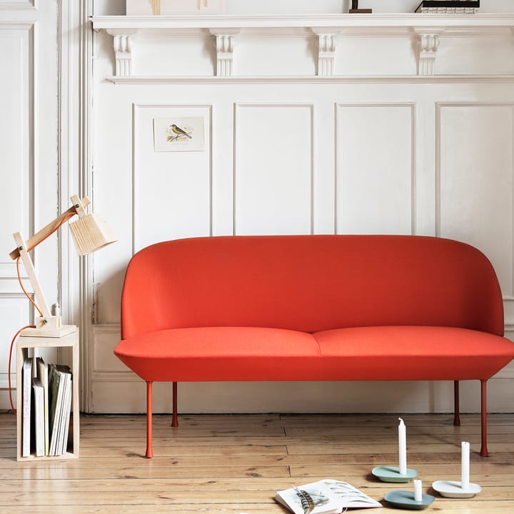 Oslo soffa 2-sits, Steelcut 660-Dark red Muuto