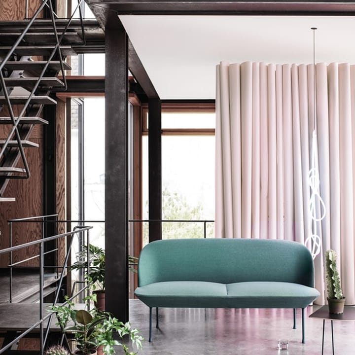 Oslo soffa 2-sits, Steelcut 660-Dark red Muuto