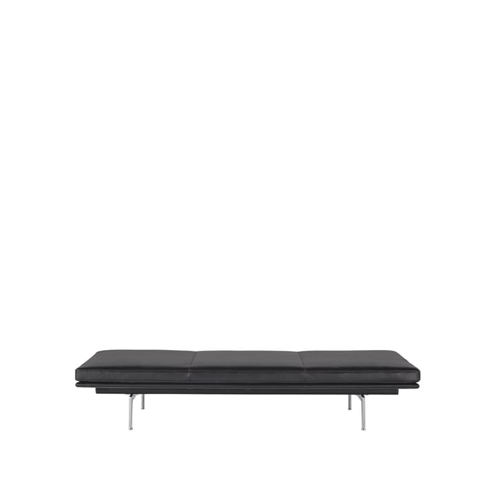 Outline dagb�ädd - Refine leather black-Aluminium - Muuto